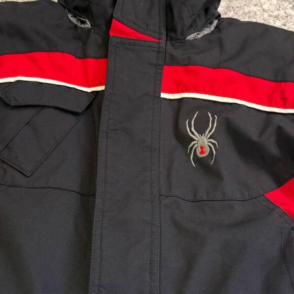 Boys/Kids Spyder Brand Winter Insulated Black and Red Ski/Snow Jacket-Size 4 - Picture 10 of 10